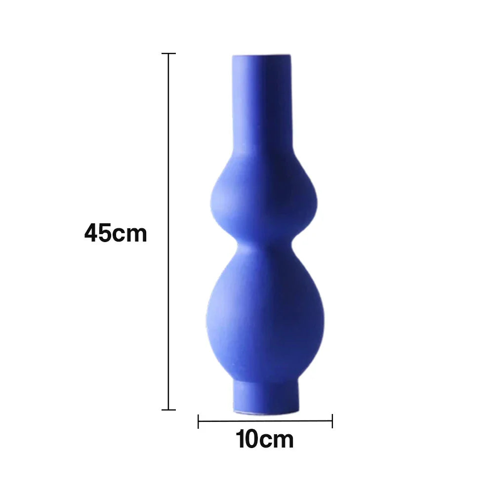 LIVARA Ceramic Vase Ornament Artistic Home Display Modern Minimal Design Matte Ceramic Handcrafted Stone-Texture Finish