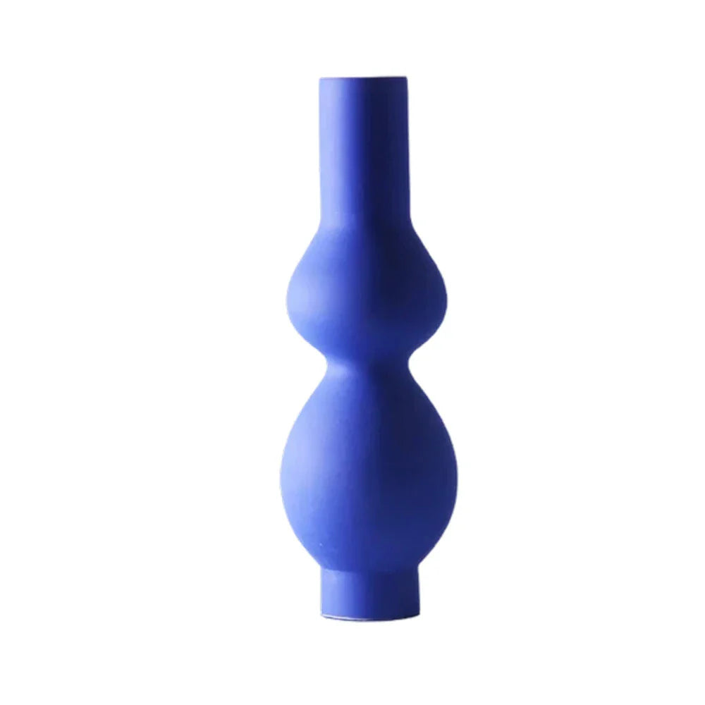 LIVARA Ceramic Vase Ornament Artistic Home Display Modern Minimal Design Matte Ceramic Handcrafted Stone-Texture Finish