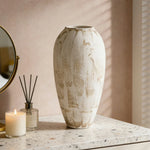 LIVARA Ceramic Vase Ornament Artistic Home Decor Wabi-Sabi Style Matte Ceramic Handcrafted Stone-Texture Finish