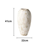 LIVARA Ceramic Vase Ornament Artistic Home Decor Wabi-Sabi Style Matte Ceramic Handcrafted Stone-Texture Finish