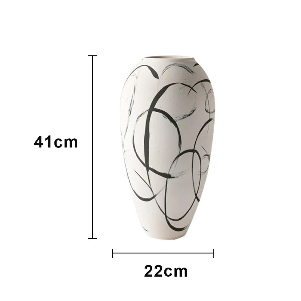LIVARA Ceramic Vase Ornament Decorative Display Wabi-Sabi Aesthetic Matte Ceramic Handcrafted Textured Finish