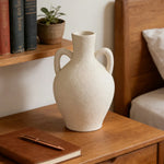 LIVARA Ceramic Vase Ornament Artistic Home Decor French Vintage Style Matte Ceramic Handcrafted Stone-Texture Finish
