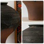LIVARA Ceramic Vase Ornament Artistic Home Decor Japanese Vintage Black Matte Ceramic Handcrafted Stone-Texture Finish