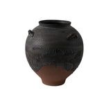 LIVARA Ceramic Vase Ornament Decorative Display Japanese Retro Black Tone Matte Ceramic Handcrafted Textured Finish