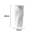 LIVARA Ceramic Vase Ornament Artistic Home Display Contemporary Minimal Design Matte Ceramic Handcrafted Stone-Texture Design - White