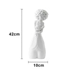 LIVARA Ceramic Vase Ornament Decorative Display White Figurative Sculpture Aesthetic Matte Ceramic Handcrafted Textured Finish