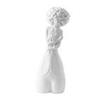 LIVARA Ceramic Vase Ornament Decorative Display White Figurative Sculpture Aesthetic Matte Ceramic Handcrafted Textured Finish