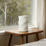 LIVARA Ceramic Vase Ornament Decorative Display Cylindrical Design Matte Ceramic Handcrafted Textured Finish
