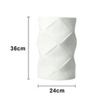 LIVARA Ceramic Vase Ornament Decorative Display Cylindrical Design Matte Ceramic Handcrafted Textured Finish