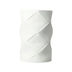 LIVARA Ceramic Vase Ornament Decorative Display Cylindrical Design Matte Ceramic Handcrafted Textured Finish