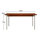 LIVARA 1128 White Dining Table, Veneer, Design, Ash Wood 130/140cm Stainless Solid Finish Four-Sided Legs, - Steel Durable Wood