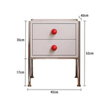 LIVARA 1133 Clearance Tabletop, 17cm Stainless Grain, Solid Ash Bedside Tall Steel Cabinet, Legs, Handles, Wood Spherical Bottom - Open White