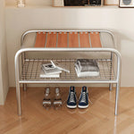 LIVARA 1135 - Feet Shoe - Ash Adjustable Wooden Seat, Curved Frame, Solid Ergonomic TAYLOR Design, Bench Metal Wood Wood