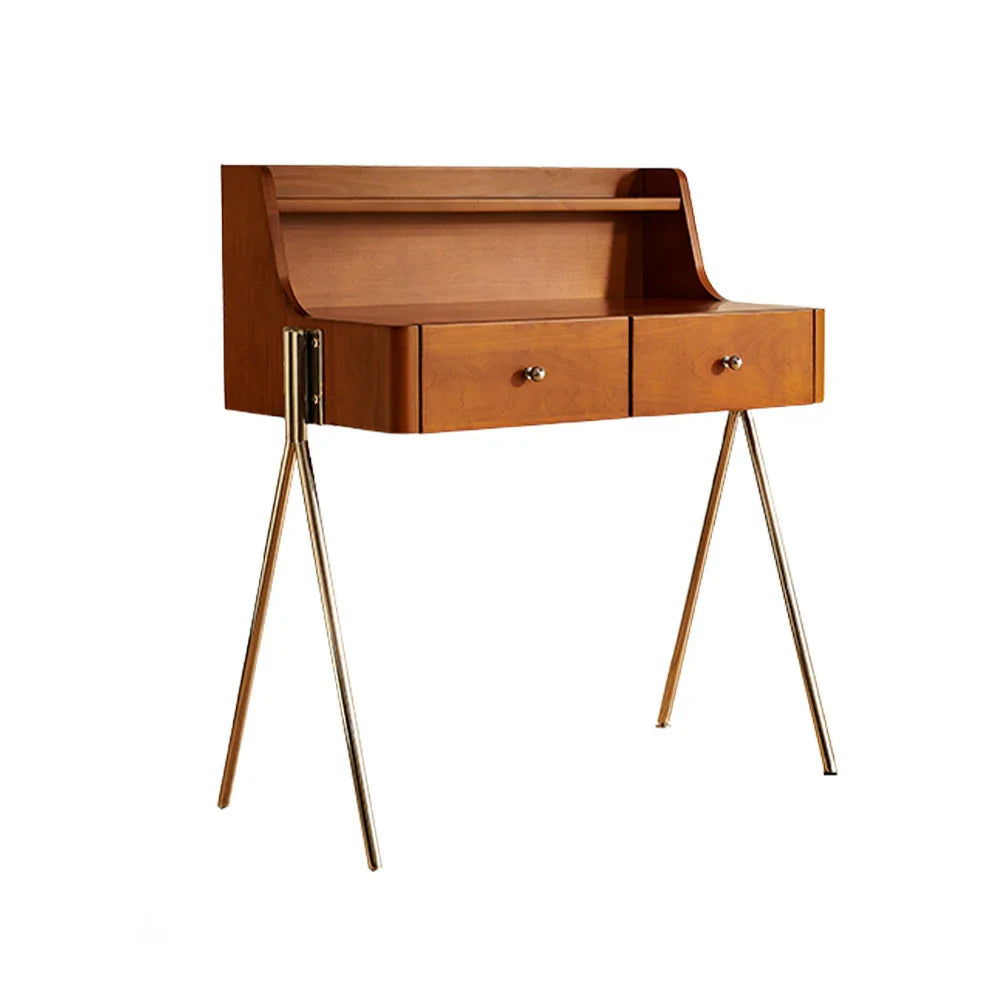 LIVARA 1138 84cm Solid Cabinet - Vanity Drawer Wood Smooth Handles, Stainless Grain, Legs Vintage-Style Steel Ash Runners
