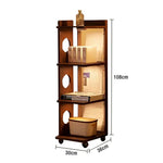 LIVARA 1151 Mobility, Sleek Sunset Wood Modern Perfect Shelves, Mobile Design, Solid Frame, Adjustable , Easy Room Bookshelf for - Any Wood