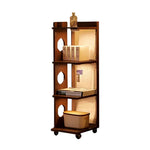 LIVARA 1151 Mobility, Sleek Sunset Wood Modern Perfect Shelves, Mobile Design, Solid Frame, Adjustable , Easy Room Bookshelf for - Any Wood