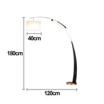 LIVARA Floor Lamp - Modern Minimalist Linen Shade, Sturdy Metal Base, Soft Diffused Light, Easy Care - Black & Gold