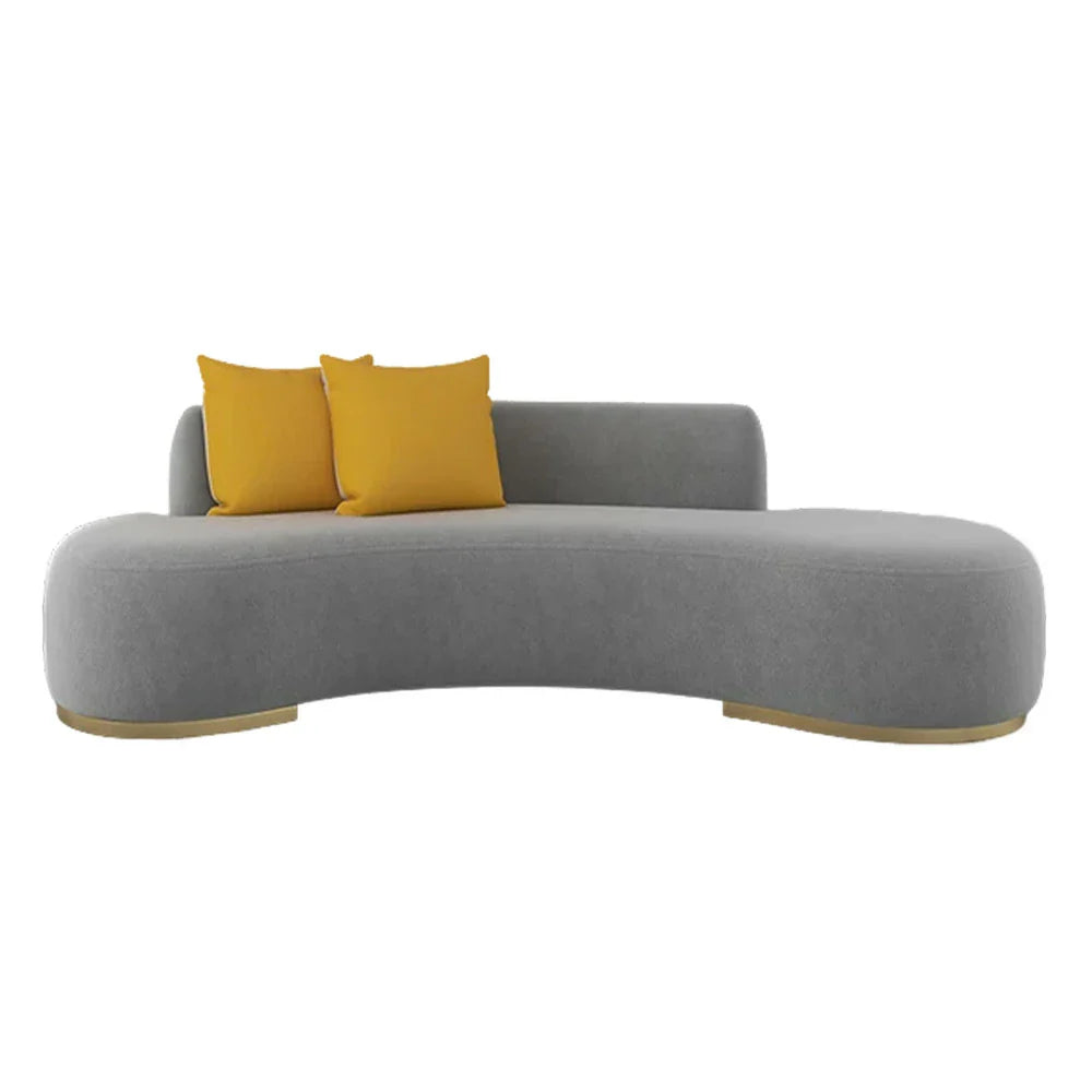 LIVARA 170/200/230cm Lamb Fabric Solid High-Density Multi-Seater Fleece Design, - Breathable, Wood Sponge Sofa Ergonomic Upholstered, Frame, Grey