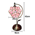 LIVARA Table for Bedroom Petal-Shaped, Handcrafted Brightness Study - Adjustable Pink E27, Color, Base, Metal Ideal & & Lamp