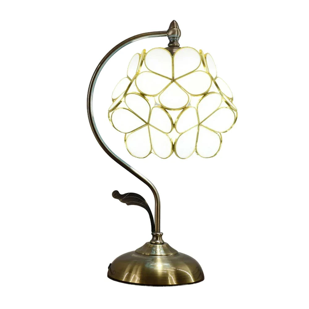 LIVARA Table Bedroom Base, & Lamp, Ideal Study White Adjustable Petal-Shaped, Handcrafted - & E27, for Metal Color, Brightness