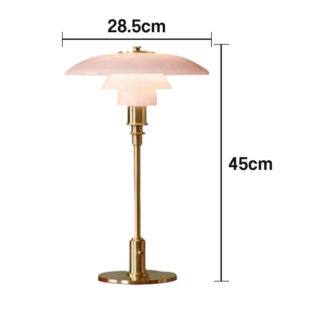 LIVARA Table Lampshade Colors E14 Three Energy-efficient CRI Glass - Lamp High Pink Design