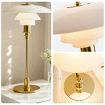 LIVARA Table Energy-efficient Three CRI Lampshade Colors Design High E14 Lamp - Glass White