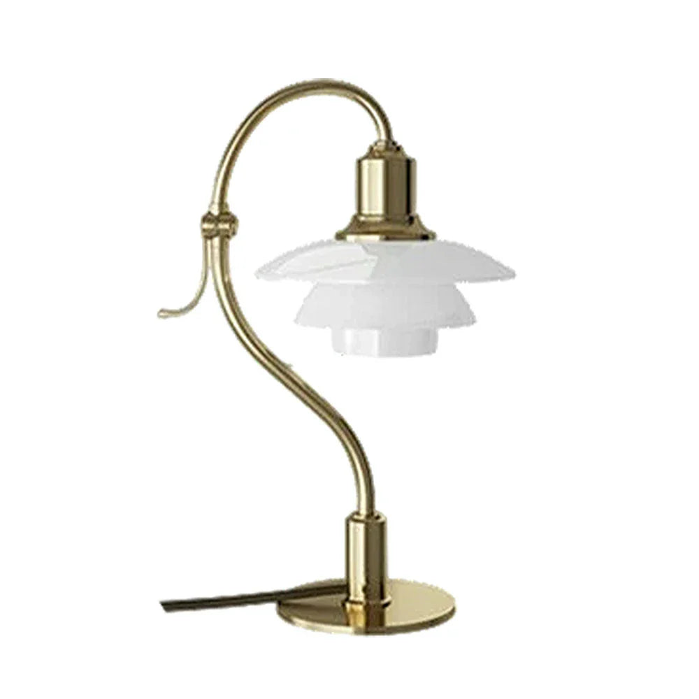 LIVARA Modern Gold with Table Lamp Adjustable Shade, Off-White Tilt - Full-Spectrum Light, Glass Eye-Care 45-degree