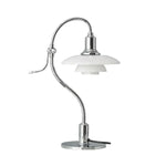 LIVARA Modern Off-White Eye-Care - Shade, Full-Spectrum Glass Lamp Tilt Table Light, Adjustable Silver with 45-degree