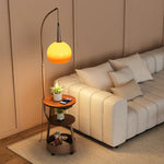 LIVARA Modern Full-Spectrum Shade, Brown Adjustable Glass with Floor Storage Space Light, Lamp Gradient Eye-Care