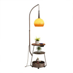 LIVARA Modern Full-Spectrum Shade, Brown Adjustable Glass with Floor Storage Space Light, Lamp Gradient Eye-Care