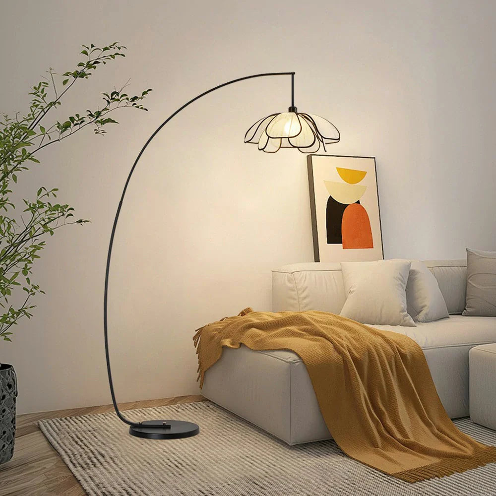 LIVARA Floor Adjustable with Light, Lamp LED Iron Shade, Temperature, Base Fabric Three-Color Rust-Resistant