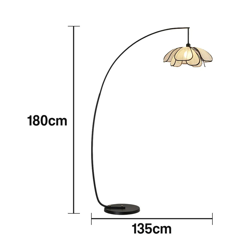 LIVARA Floor Adjustable with Light, Lamp LED Iron Shade, Temperature, Base Fabric Three-Color Rust-Resistant