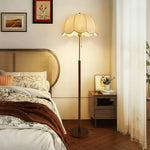 LIVARA Floor Adjustable Sturdy E27 Full-Spectrum Three-Color Temperature, Base with Fabric Iron Shade, Lamp Printed Light