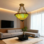 LIVARA 40/60cm High-Temperature Colored Glass Pendant Lamp with E27 Socket, Copper & Iron Body, Handcrafted Light Transmission