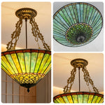 LIVARA 40/60cm High-Temperature Colored Glass Pendant Lamp with E27 Socket, Copper & Iron Body, Handcrafted Light Transmission