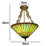 LIVARA 40/60cm High-Temperature Colored Glass Pendant Lamp with E27 Socket, Copper & Iron Body, Handcrafted Light Transmission