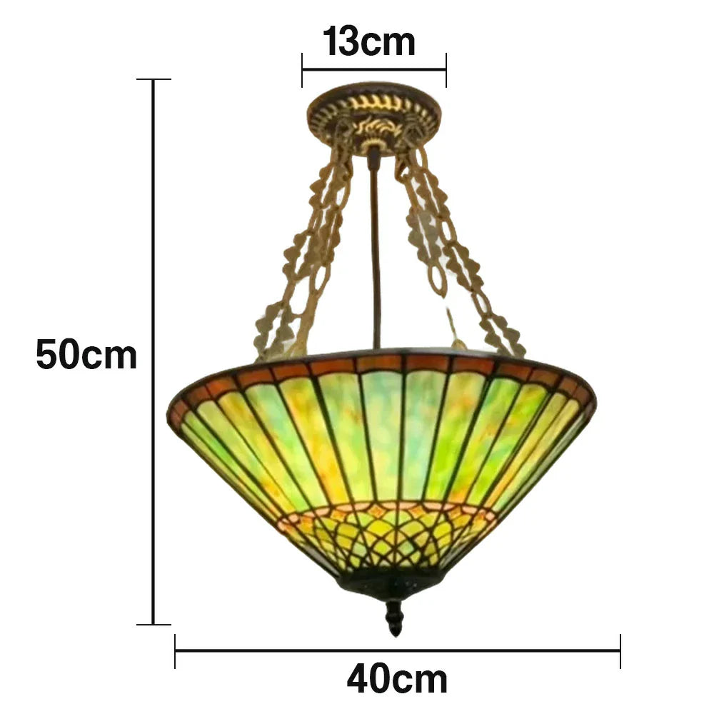 LIVARA 40/60cm High-Temperature Colored Glass Pendant Lamp with E27 Socket, Copper & Iron Body, Handcrafted Light Transmission