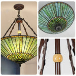 LIVARA 40/60cm High-Temperature Colored Glass Pendant Lamp with E27 Socket, Copper & Iron Body, Handcrafted Light Transmission