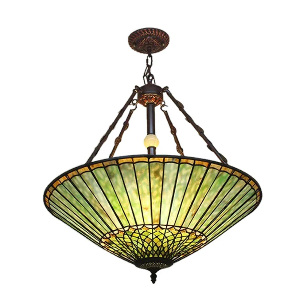 LIVARA 40/60cm High-Temperature Colored Glass Pendant Lamp with E27 Socket, Copper & Iron Body, Handcrafted Light Transmission