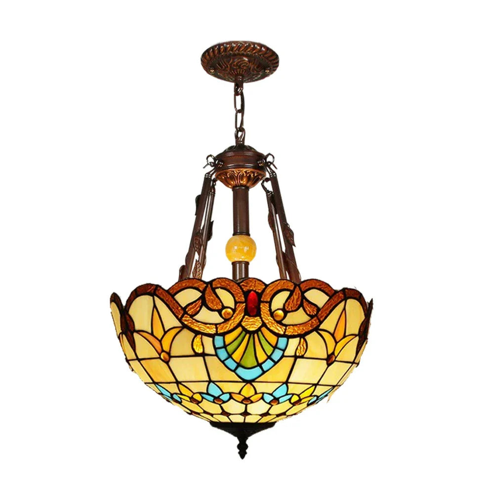LIVARA 40/50/60cm High-Temperature Colored Glass Pendant Lamp with E27 Light, Copper & Iron Body, Handcrafted Light Transmission