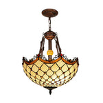 LIVARA 40/50cm High-Temperature Colored Glass, Pendant Light with E27 Socket, Copper & Iron Frame, Handcrafted Design