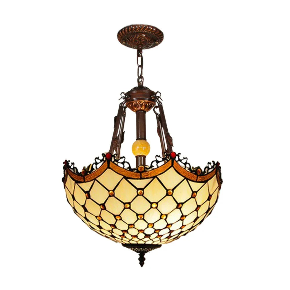 LIVARA 40/50cm High-Temperature Colored Glass, Pendant Light with E27 Socket, Copper & Iron Frame, Handcrafted Design