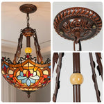LIVARA 40/50cm Handcrafted High-Temperature Colored Glass,Pendant Lamp Copper & Iron Frame, E27 Socket