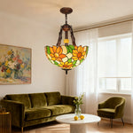 LIVARA 40/50cm High-Quality Handcrafted Glass Shade Pendant Lamp Rust-Resistant Copper & Iron Frame, E27 Socket