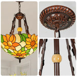 LIVARA 40/50cm High-Quality Handcrafted Glass Shade Pendant Lamp Rust-Resistant Copper & Iron Frame, E27 Socket