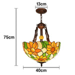 LIVARA 40/50cm High-Quality Handcrafted Glass Shade Pendant Lamp Rust-Resistant Copper & Iron Frame, E27 Socket