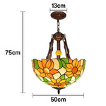 LIVARA 40/50cm High-Quality Handcrafted Glass Shade Pendant Lamp Rust-Resistant Copper & Iron Frame, E27 Socket