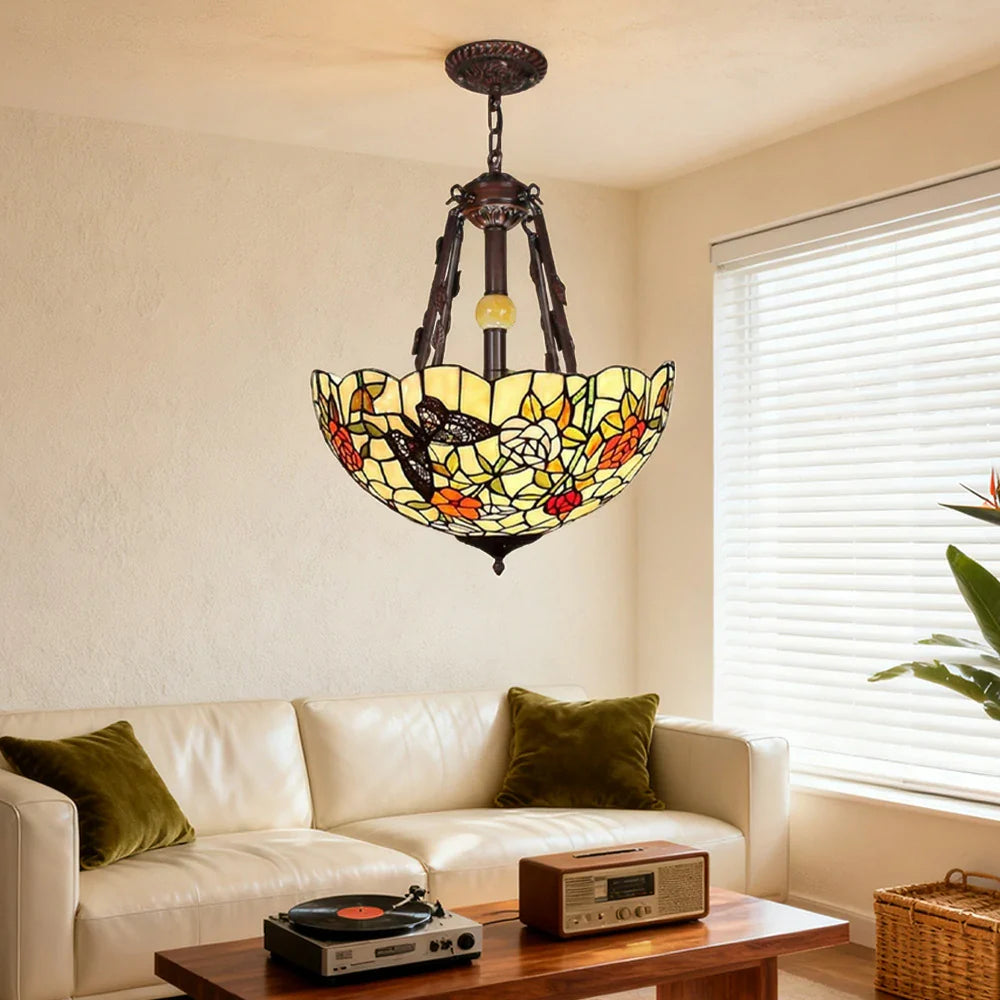 LIVARA Pendant Colorful Base, Durable Iron Handcrafted Shade, & E27 Copper Glass Lamp, Socket