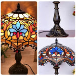 LIVARA Glass Handcrafted Base, - Coloured High-Temperature Glass, Vibrant Illumination Table & Resin/Aluminium Socket, Lamp E27