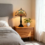 LIVARA Glass Vibrant Base, - Glass, Coloured Lamp E27 & High-Temperature Resin/Aluminium Table Handcrafted Socket, Illumination